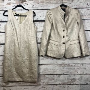 Lafayette 148 New York Cream Skirt Set